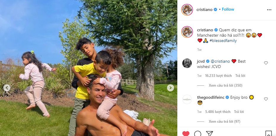 Cristiano Ronaldo và các con